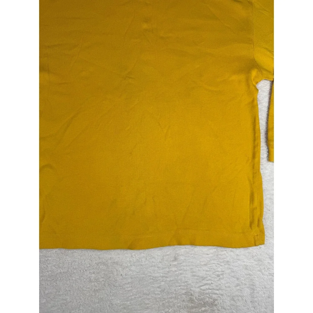 Gap Long Sleeve Shirt Kids Medium Yellow Vintage‎ 90s Ribbed Cotton Tee